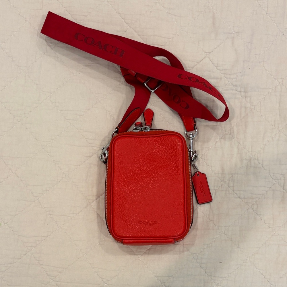 Coach Vibrant Red Crossbody Bag - Picture 2 of 7
